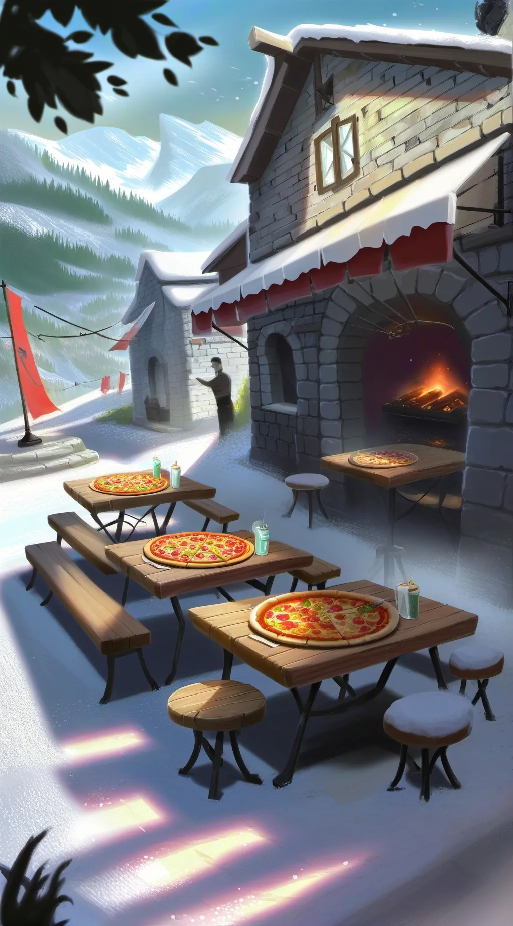 ai character: 🇮🇹's pizzeria background