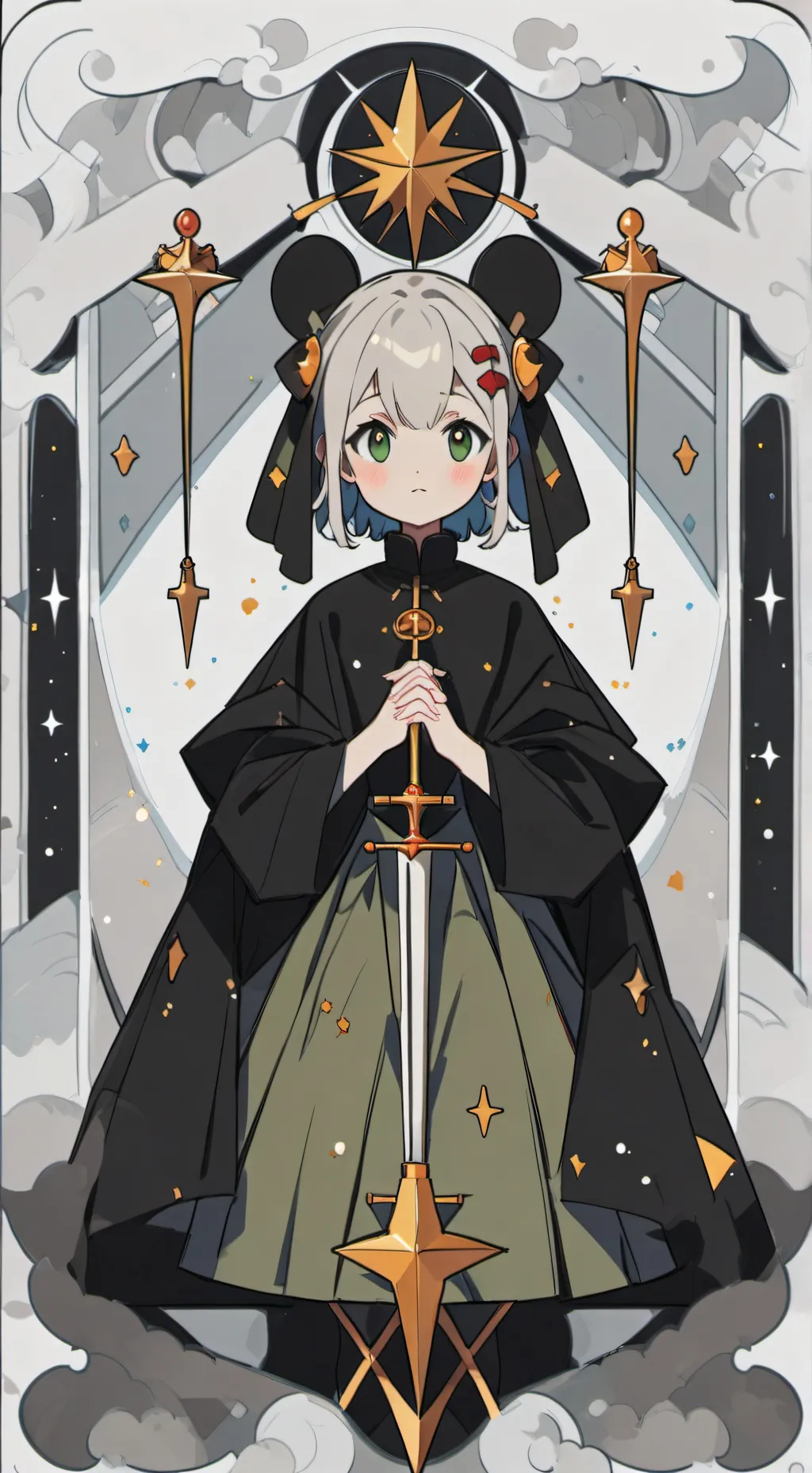 ai character: holy girl background