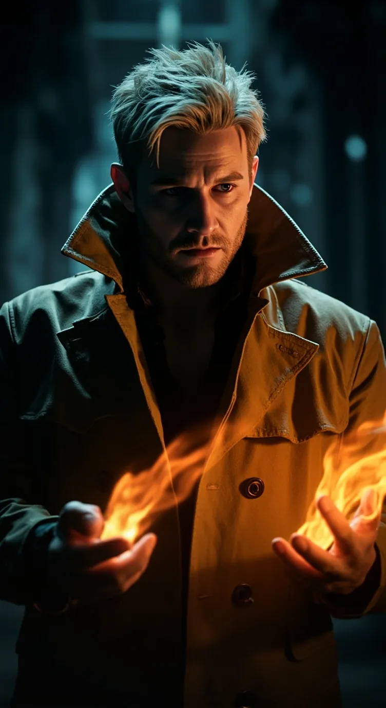 ai character: John Constantine  background