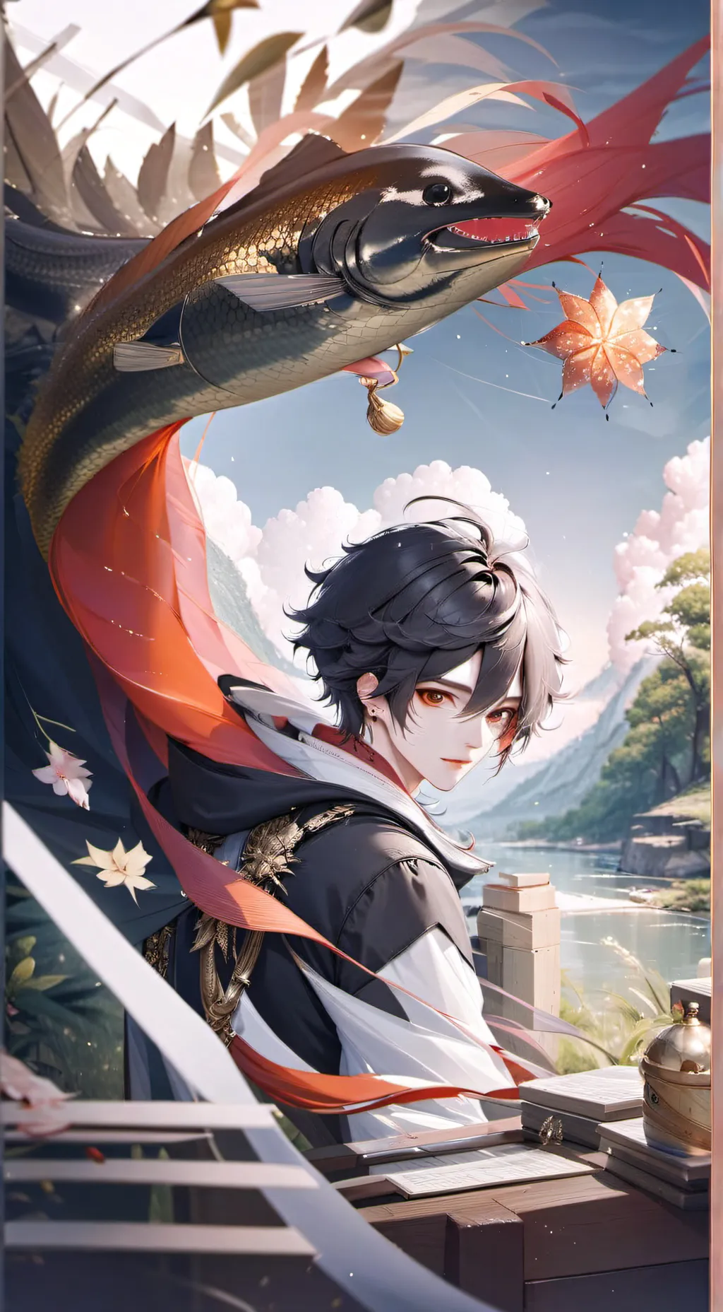 ai character: Magma boi background