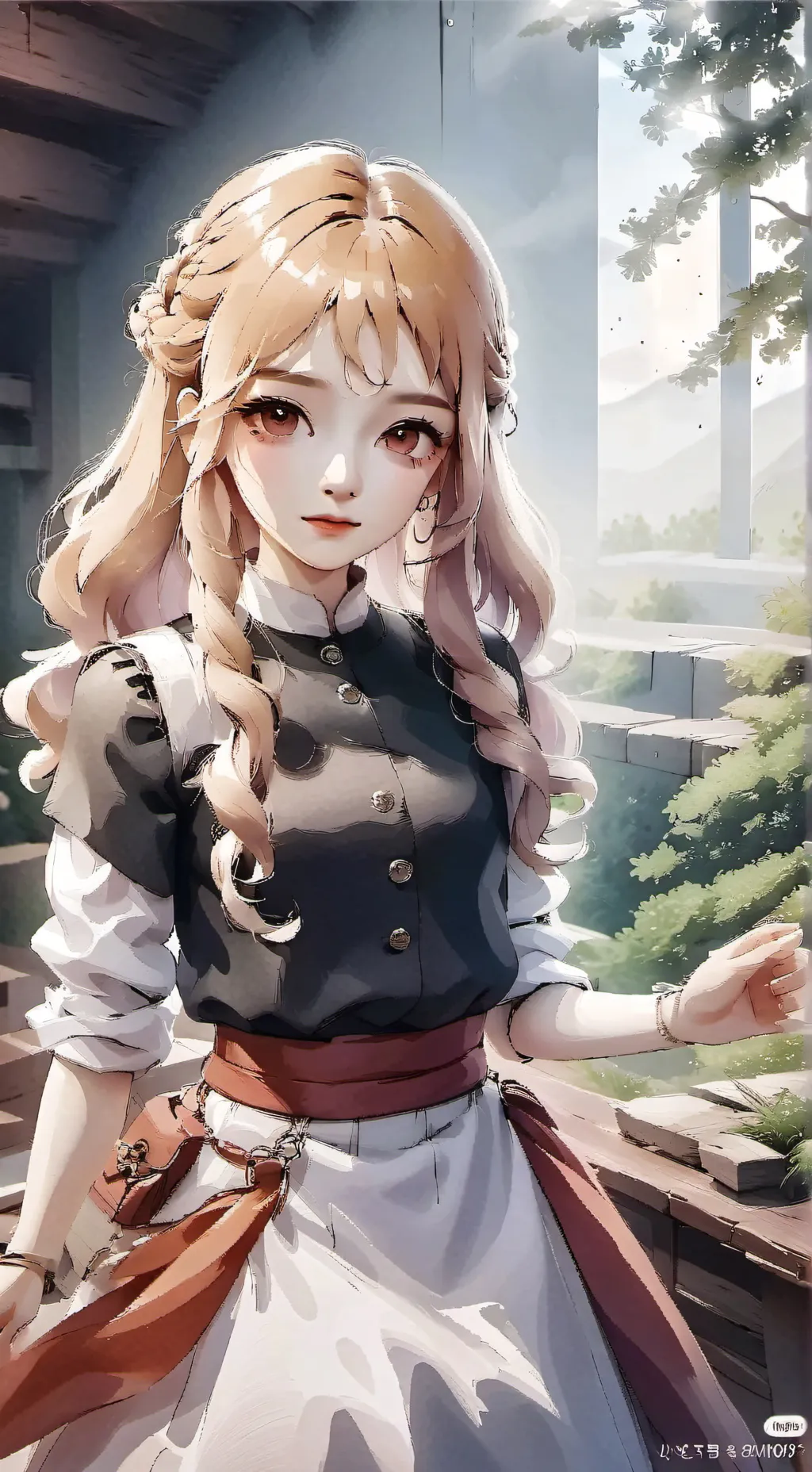 ai character: Stomach ache background