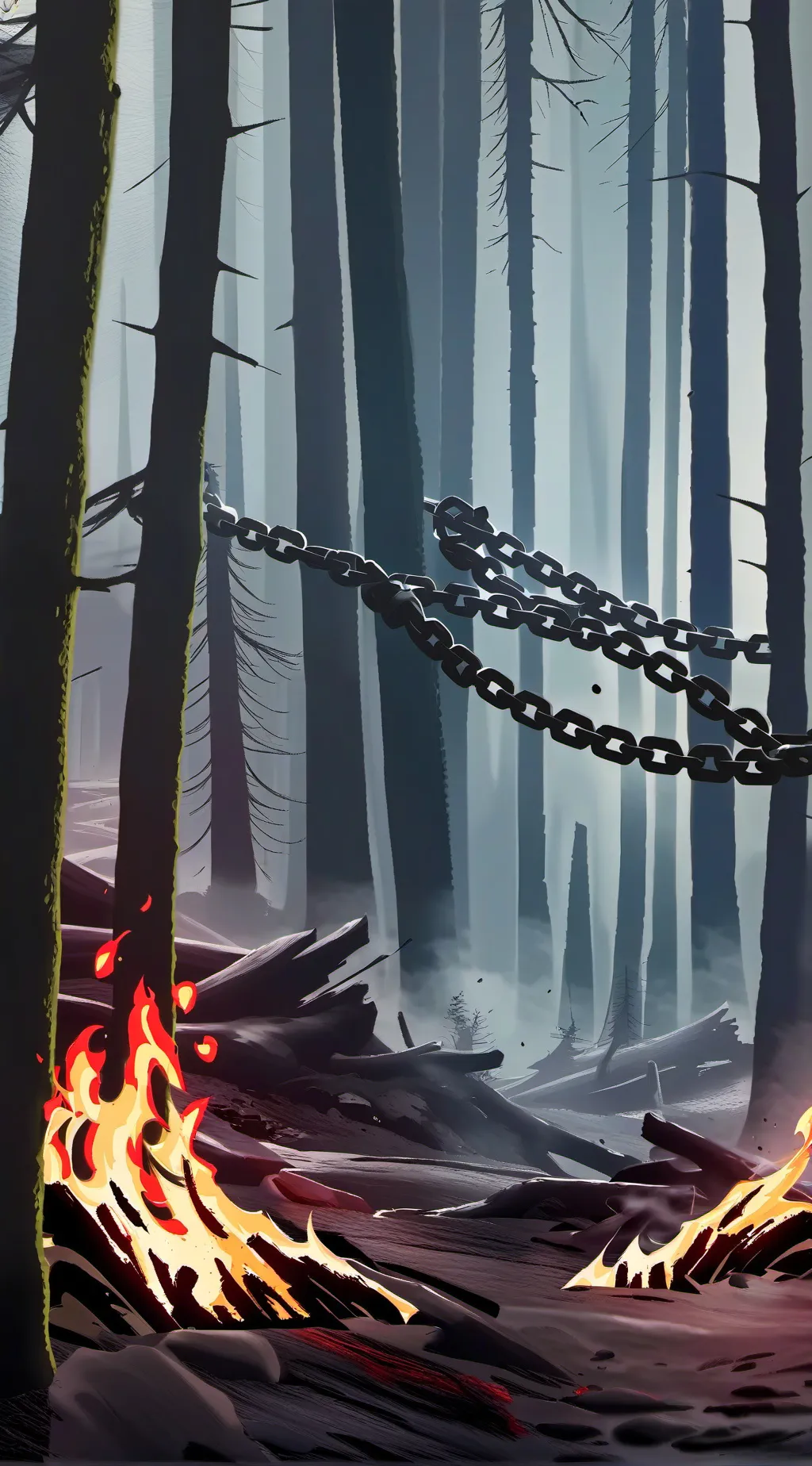 ai character: Darkling and misty background