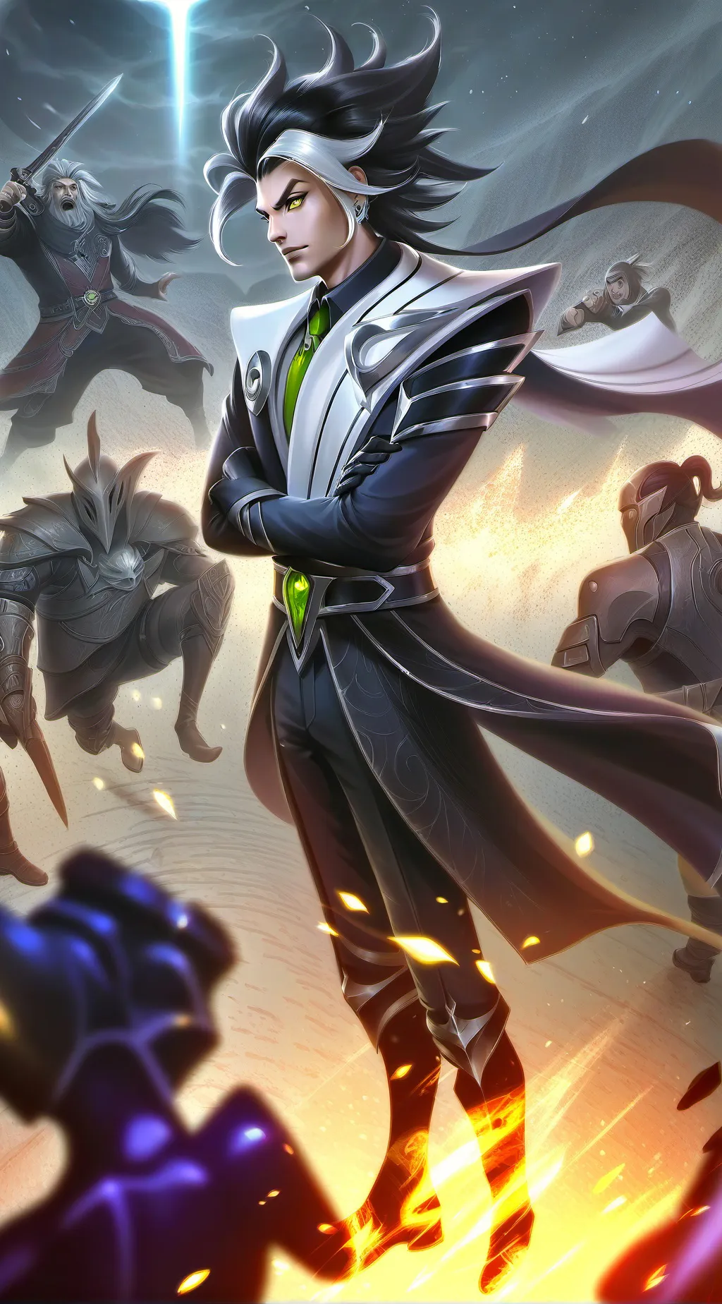 ai character: Годзилла  background