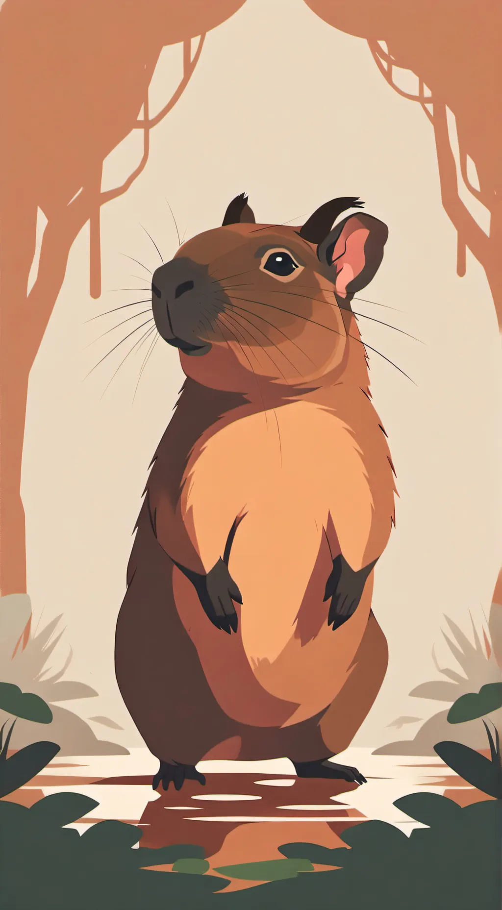 ai character: Capibarinoooo<3 background