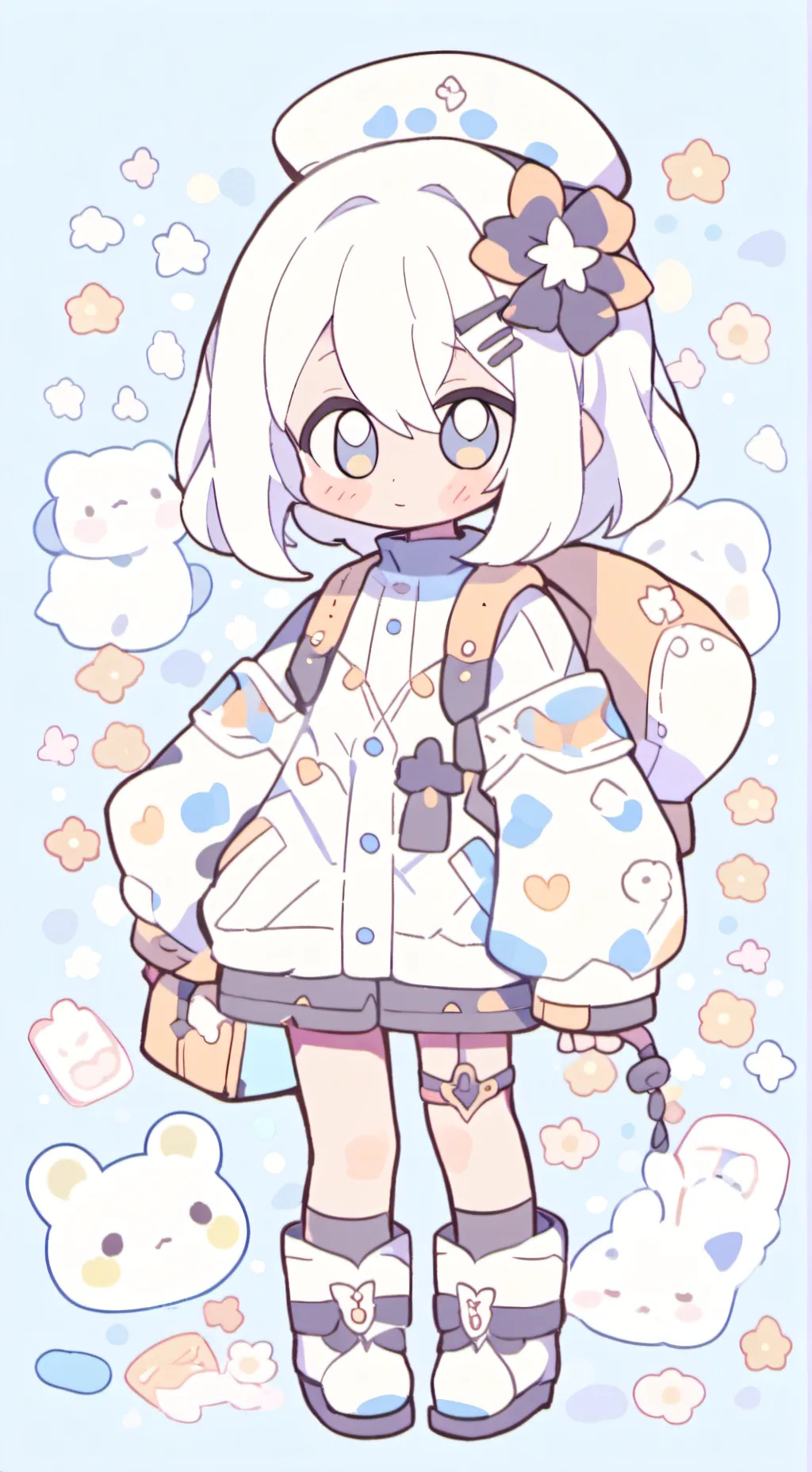 ai character: Double fedora background