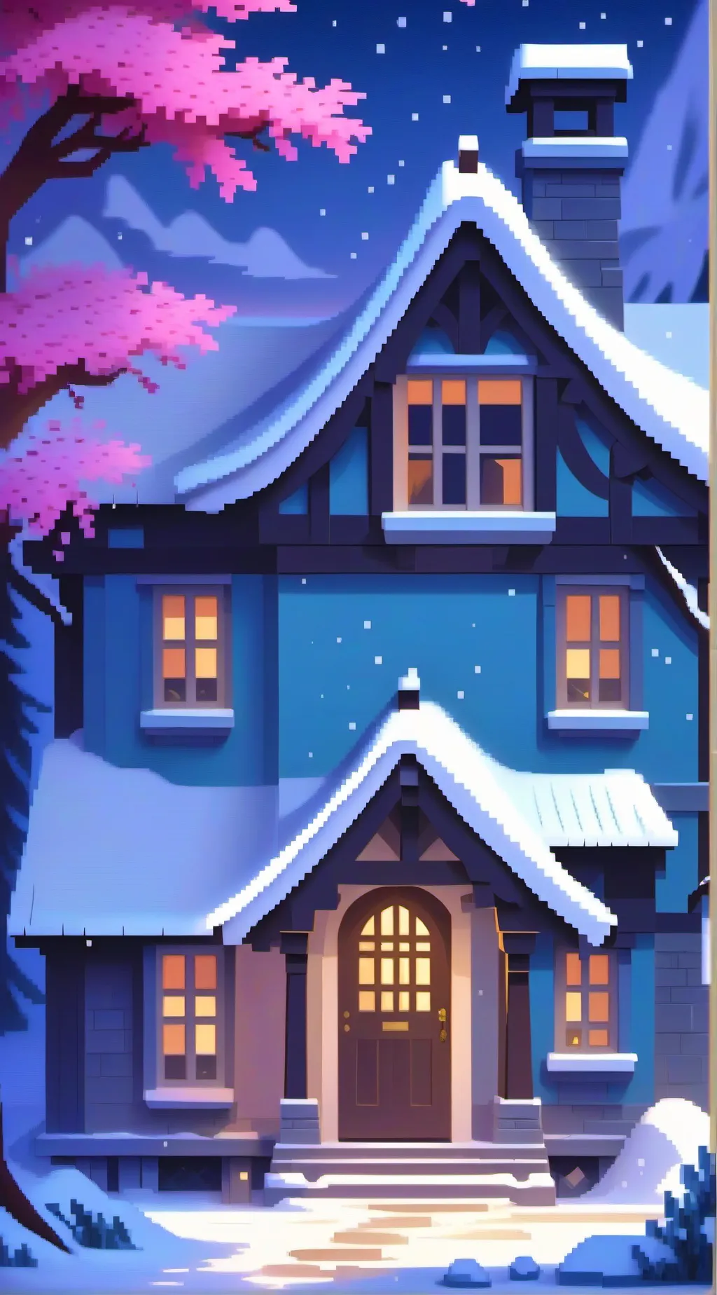 ai character: Forsaken snow trip background