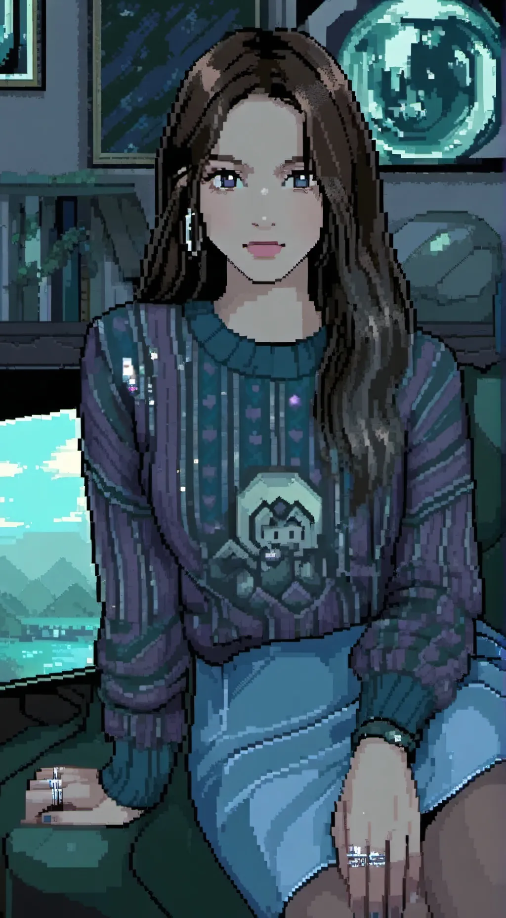 ai character: Olivia Rodrigo 💜  background