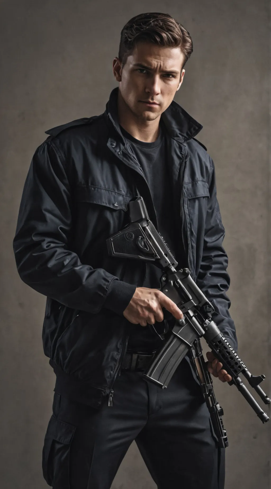 ai character: Vincent Black background