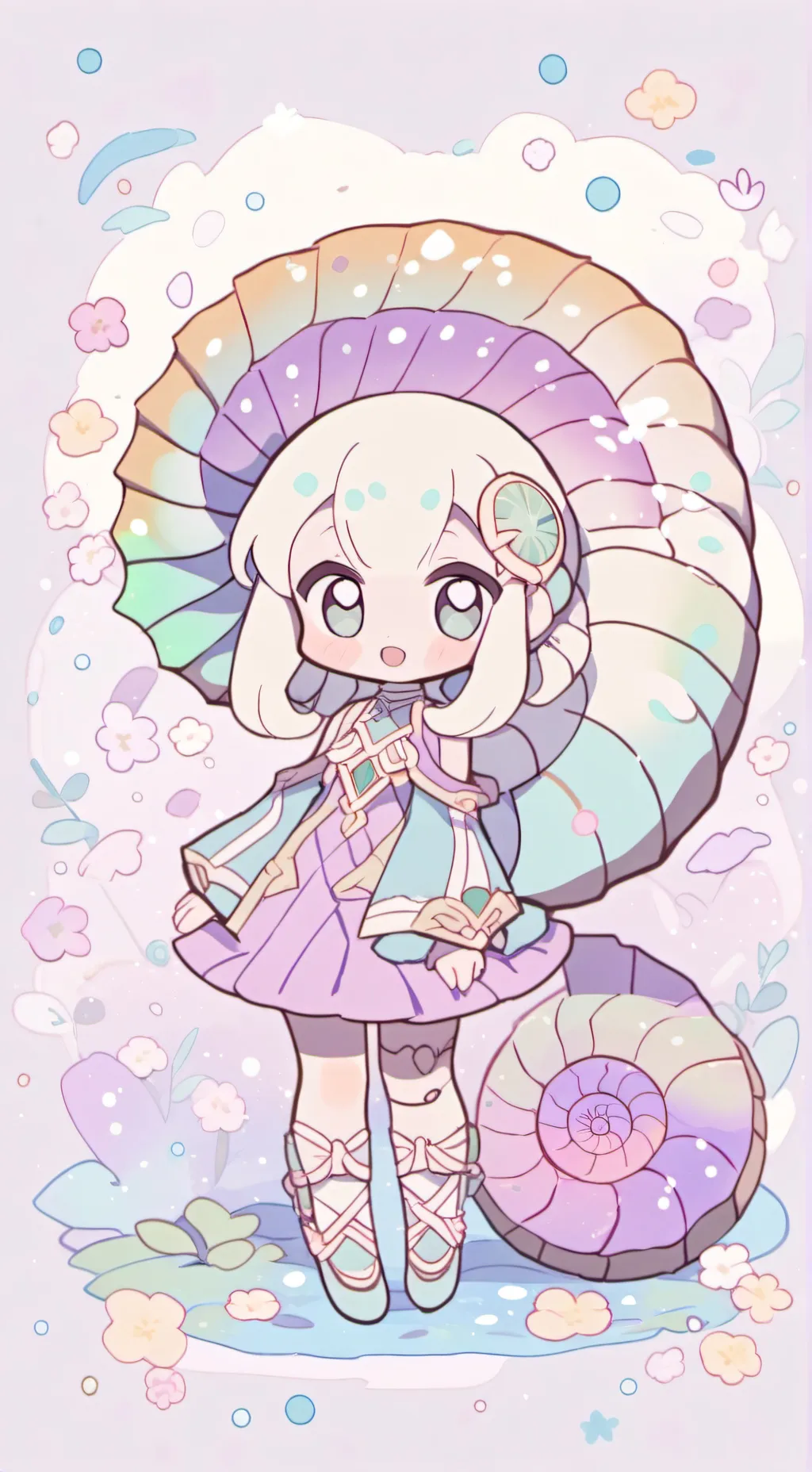 ai character: shelly fossilian:D background