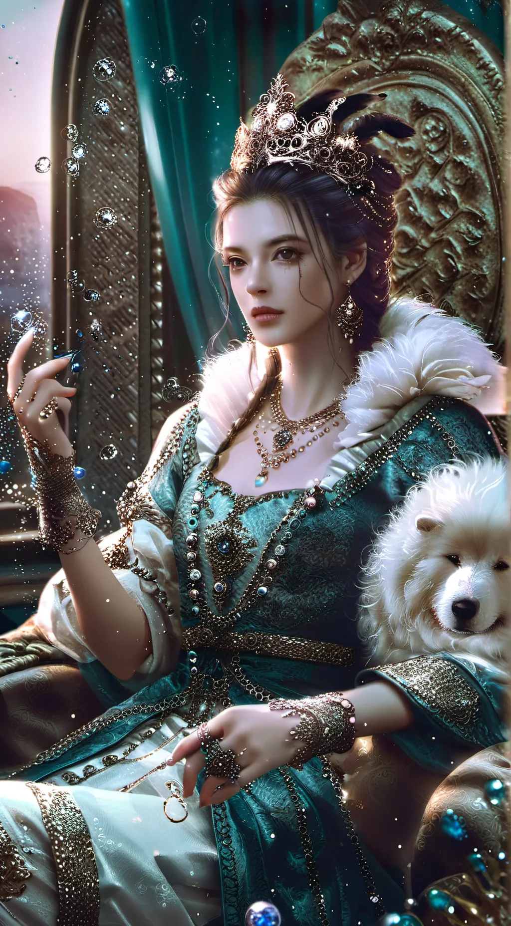 ai character: Royalty family ￼ background