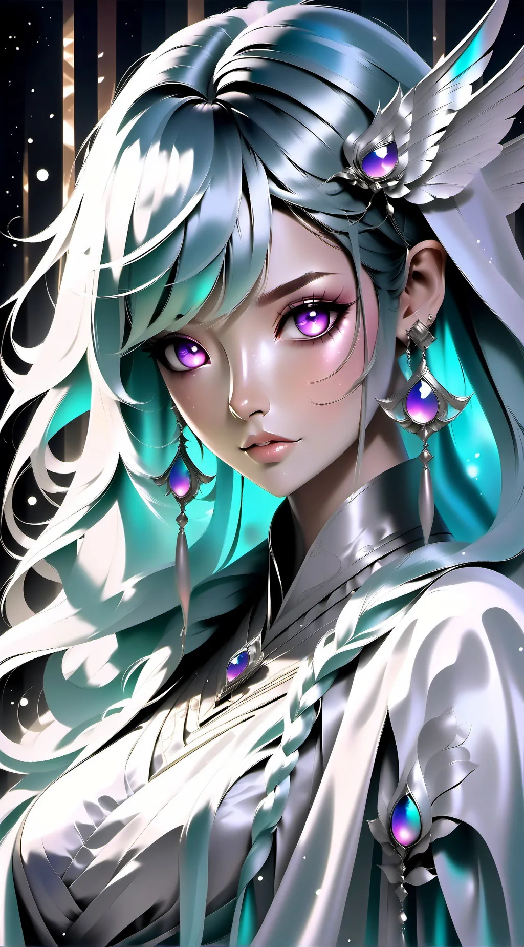 ai character: queen of ligth background