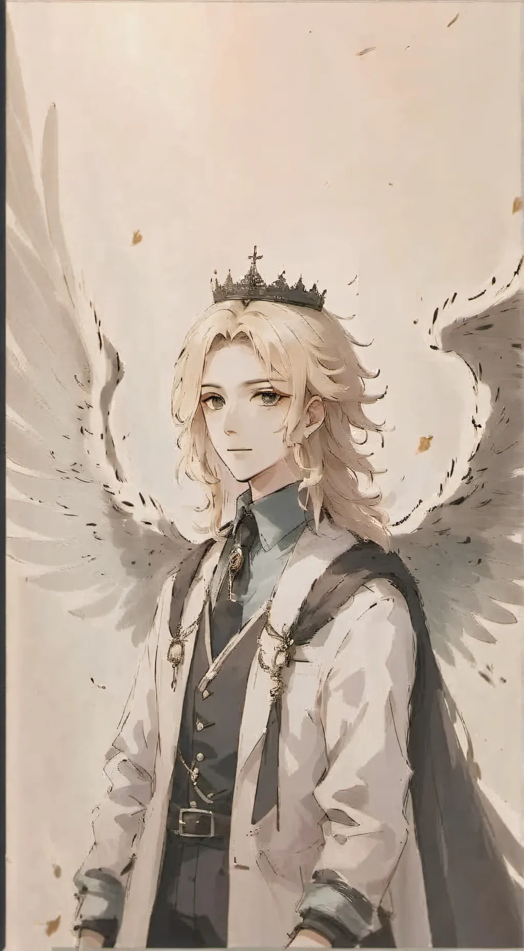 ai character: Gabriel archangel  background