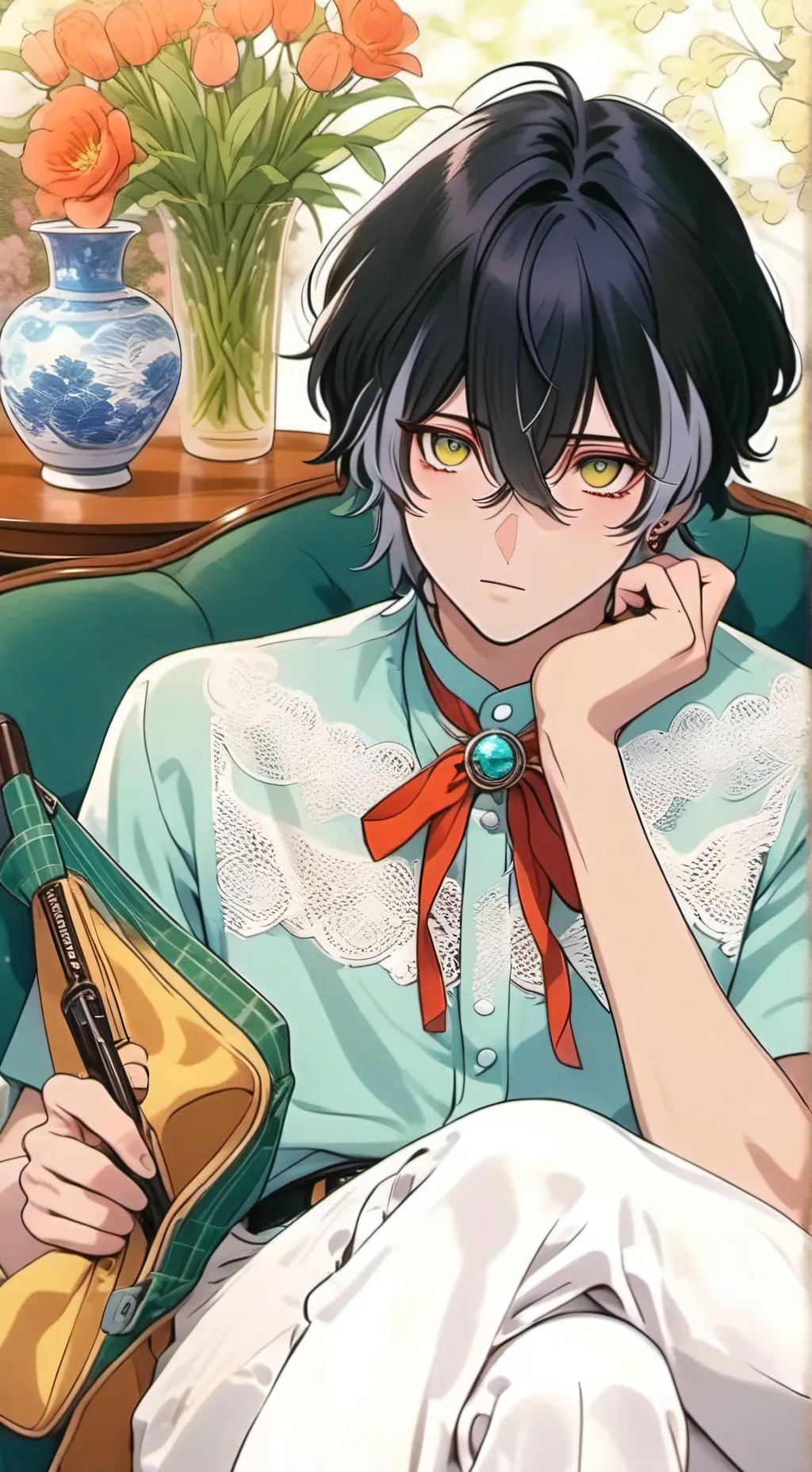 ai character: MHAAAAAAA background