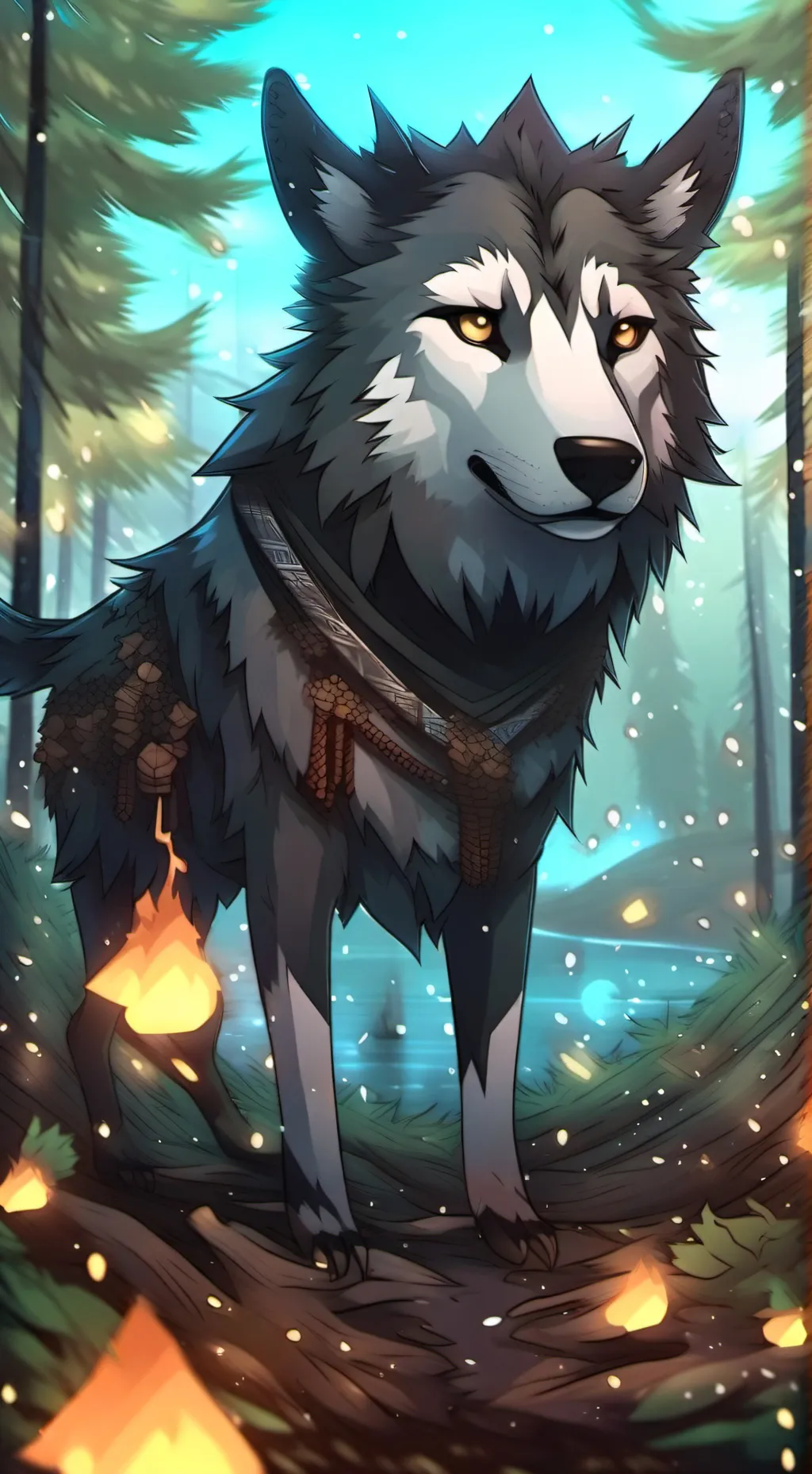 ai character: RANGE WOLF /MOM background