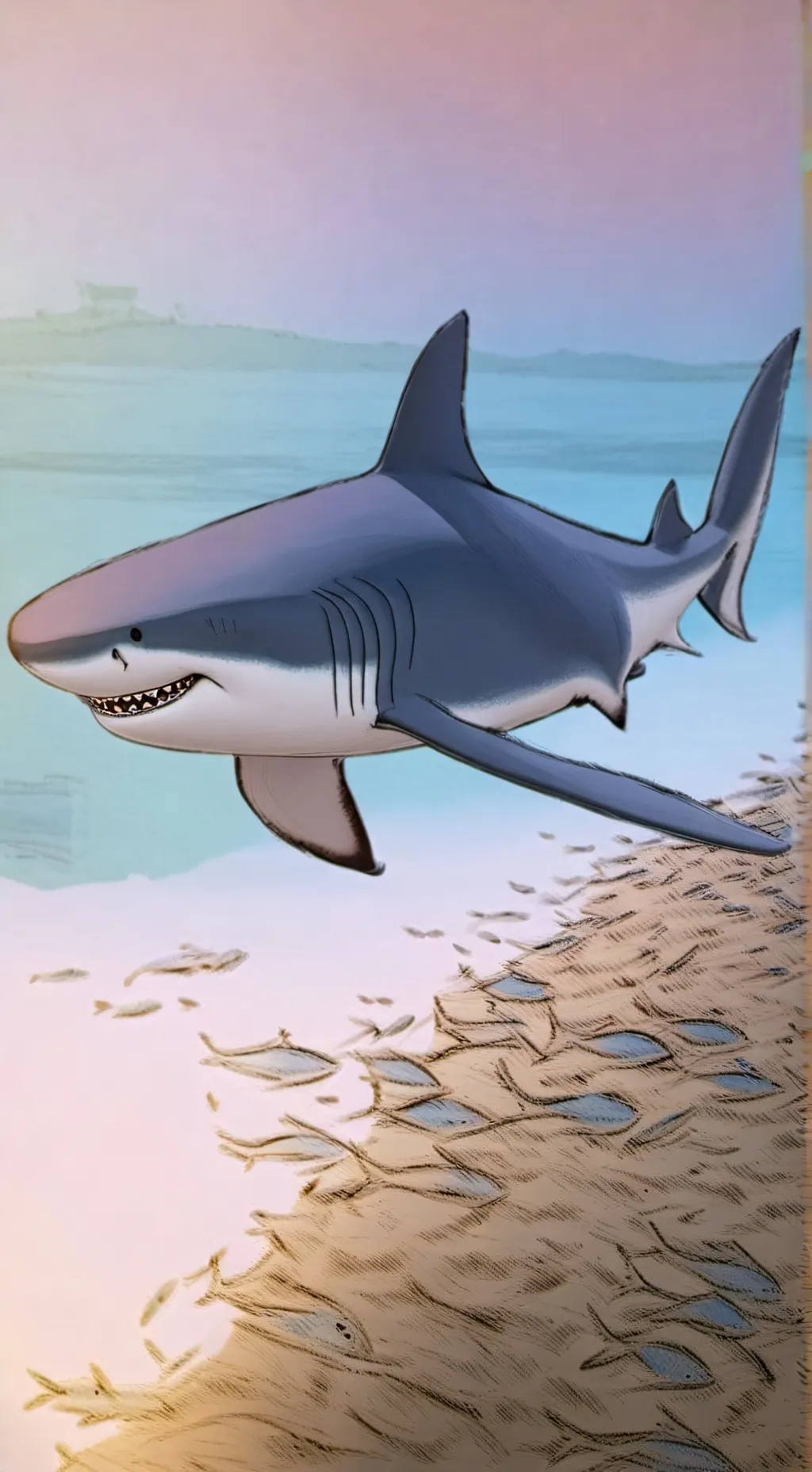 ai character: tralalero tralala background