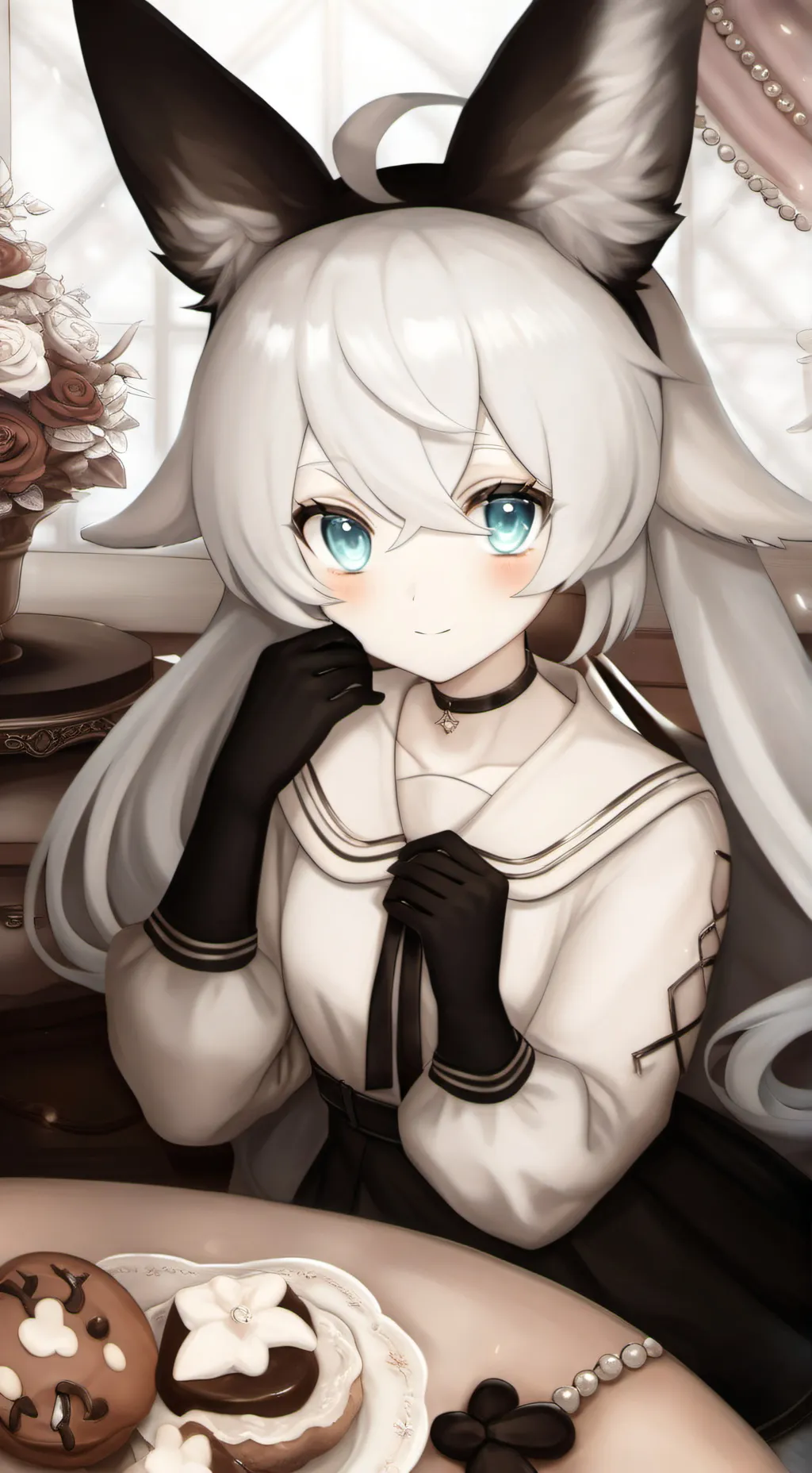 ai character: ash x Glaceon  background