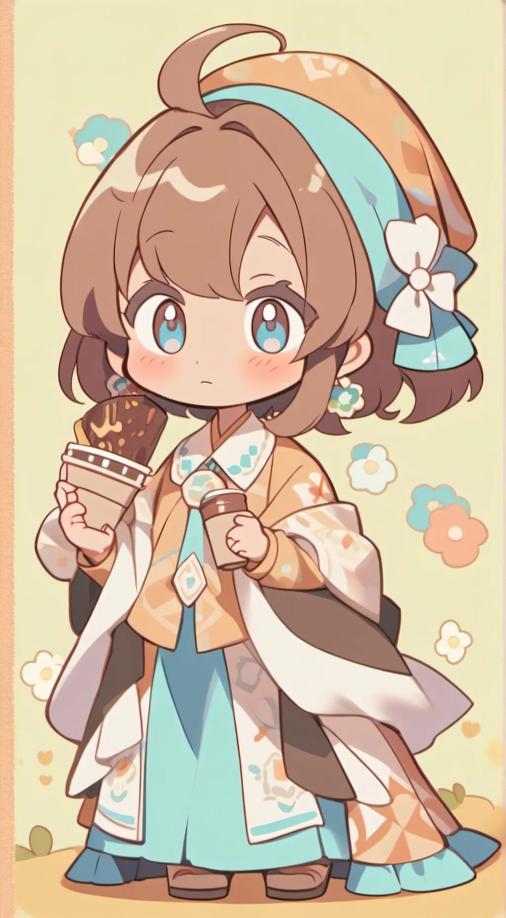 ai character: Cocoa background