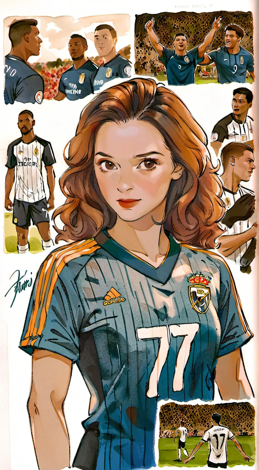 ai character: Hermione Ronaldo  background