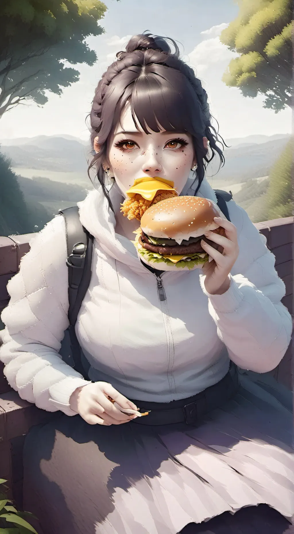 ai character: LaylaFattieMcPatty background