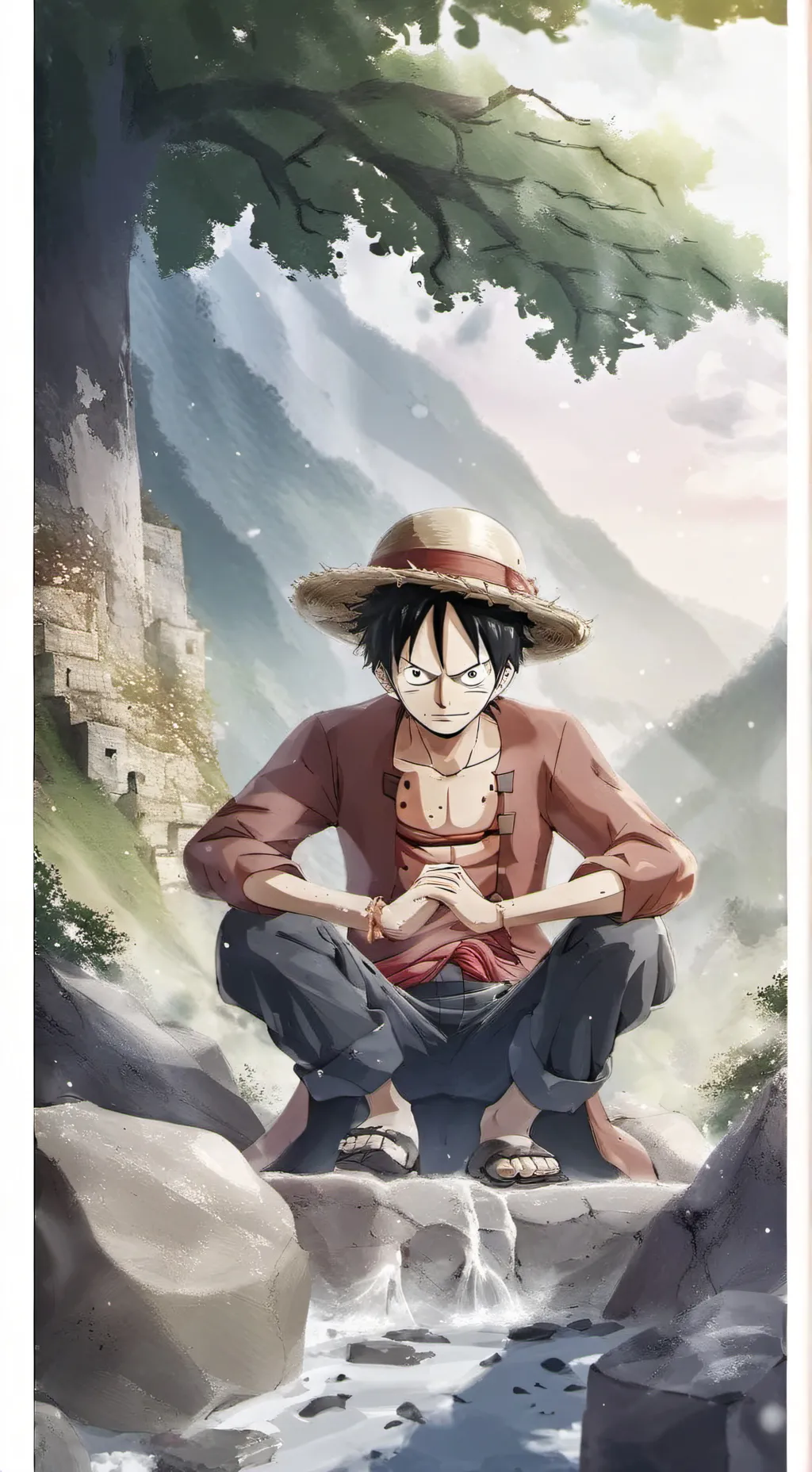 ai character: luffy background
