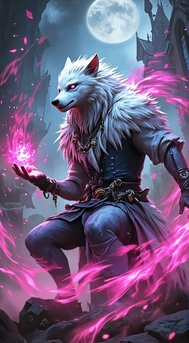 ai character: Sprunki werewolf m background