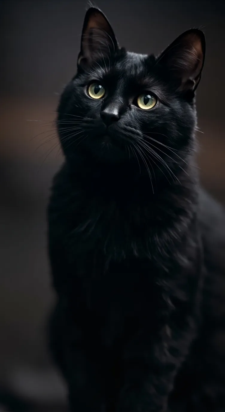 ai character: magic missing cat  background