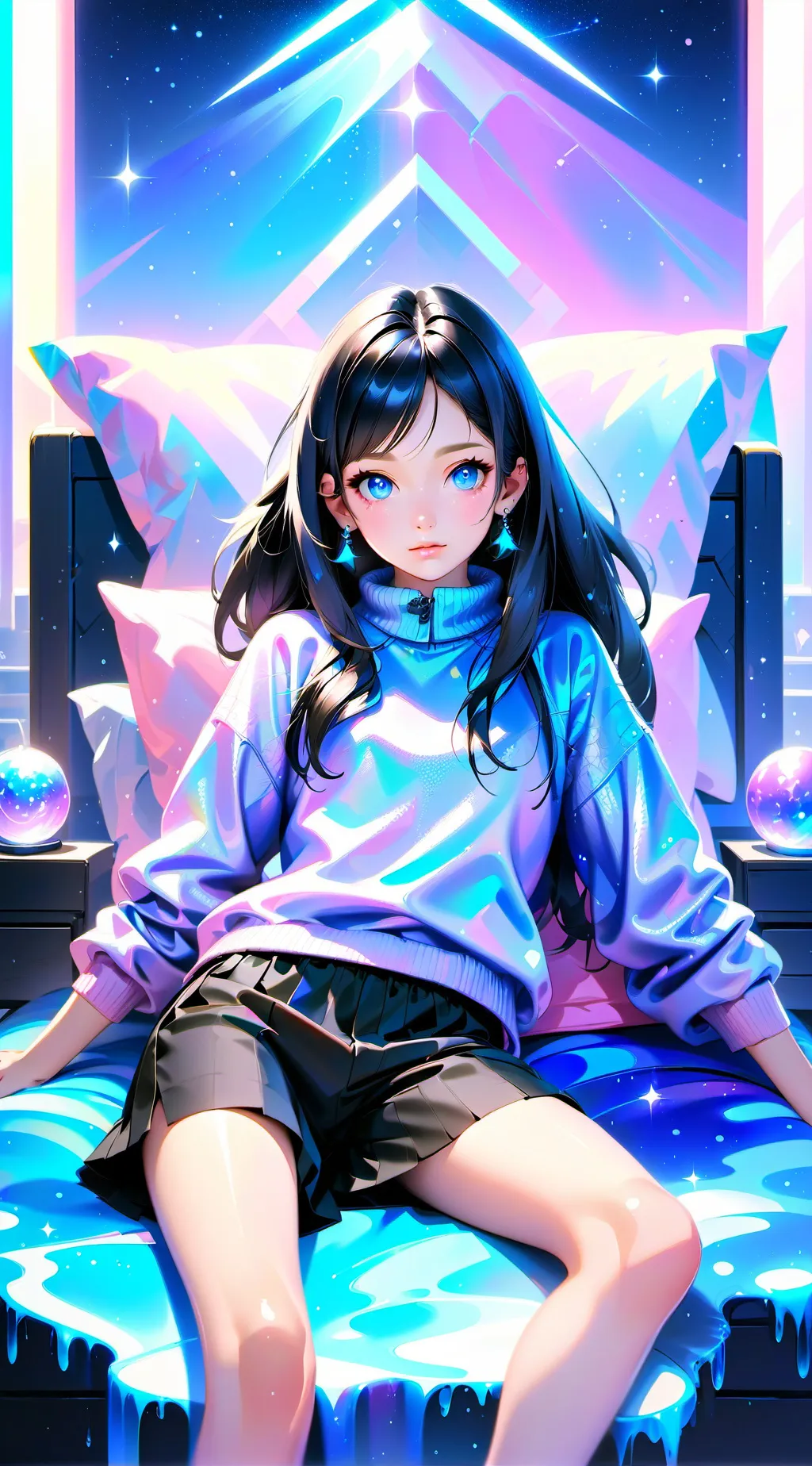 ai character: shine background