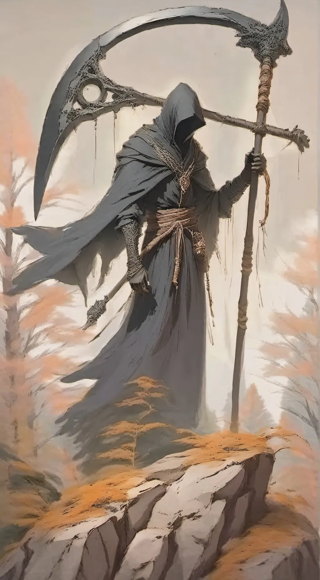 ai character: Death background