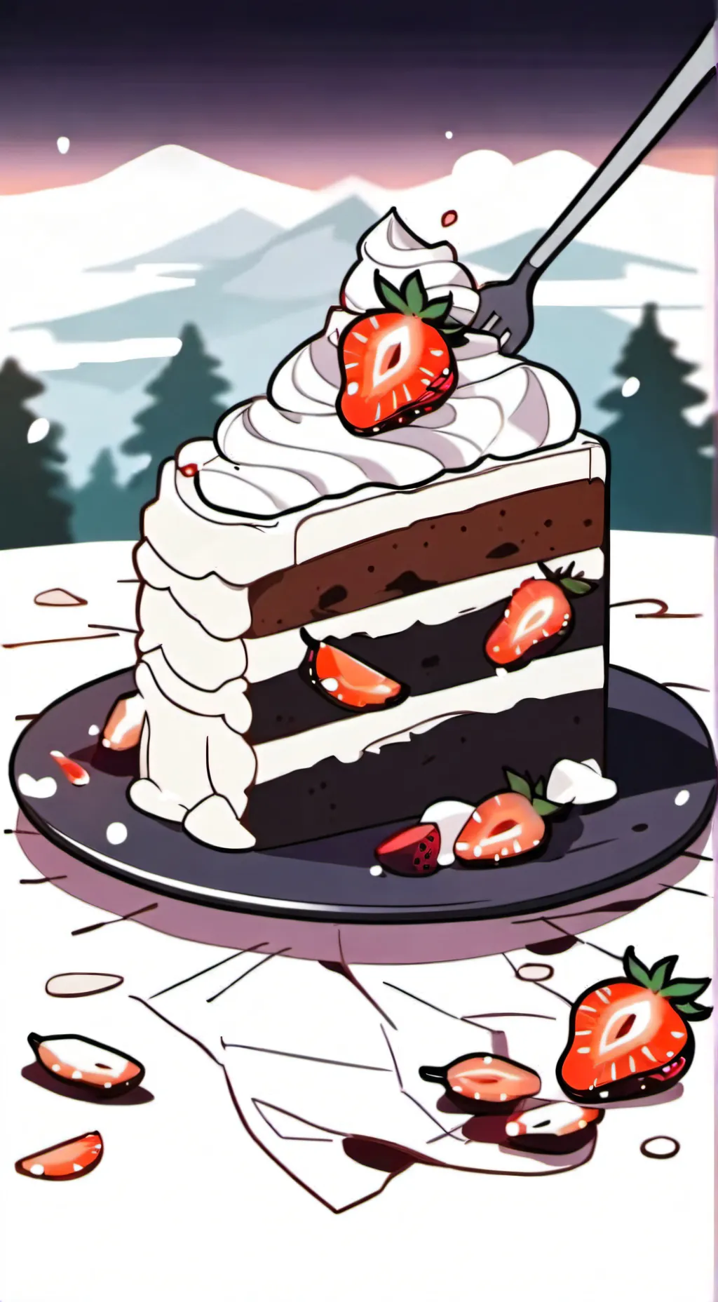 ai character: Fruitcake❤️ background