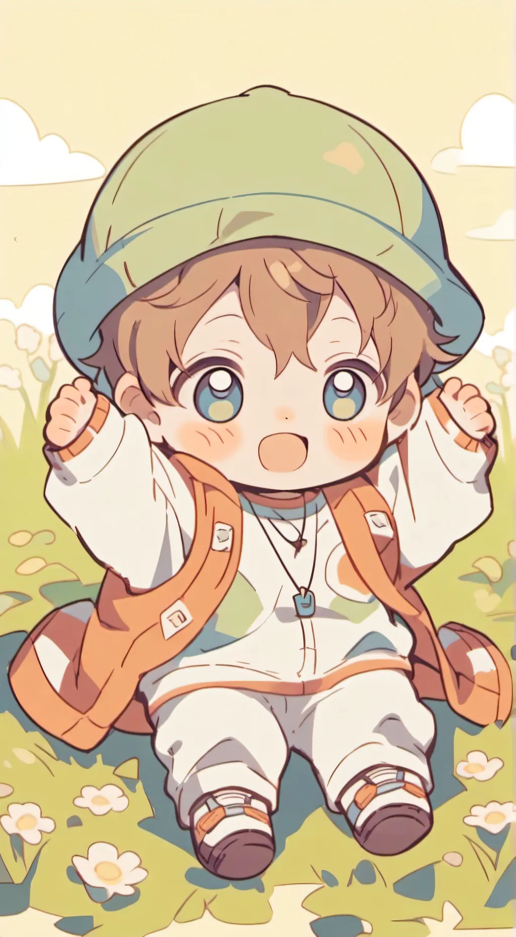 ai character: Robbie 💚🍀🍃 background