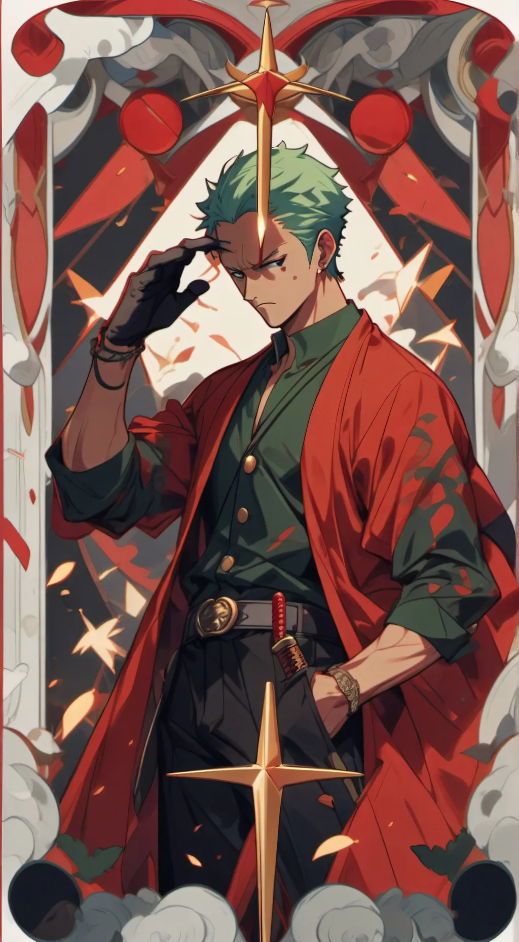 ai character: Zoro background