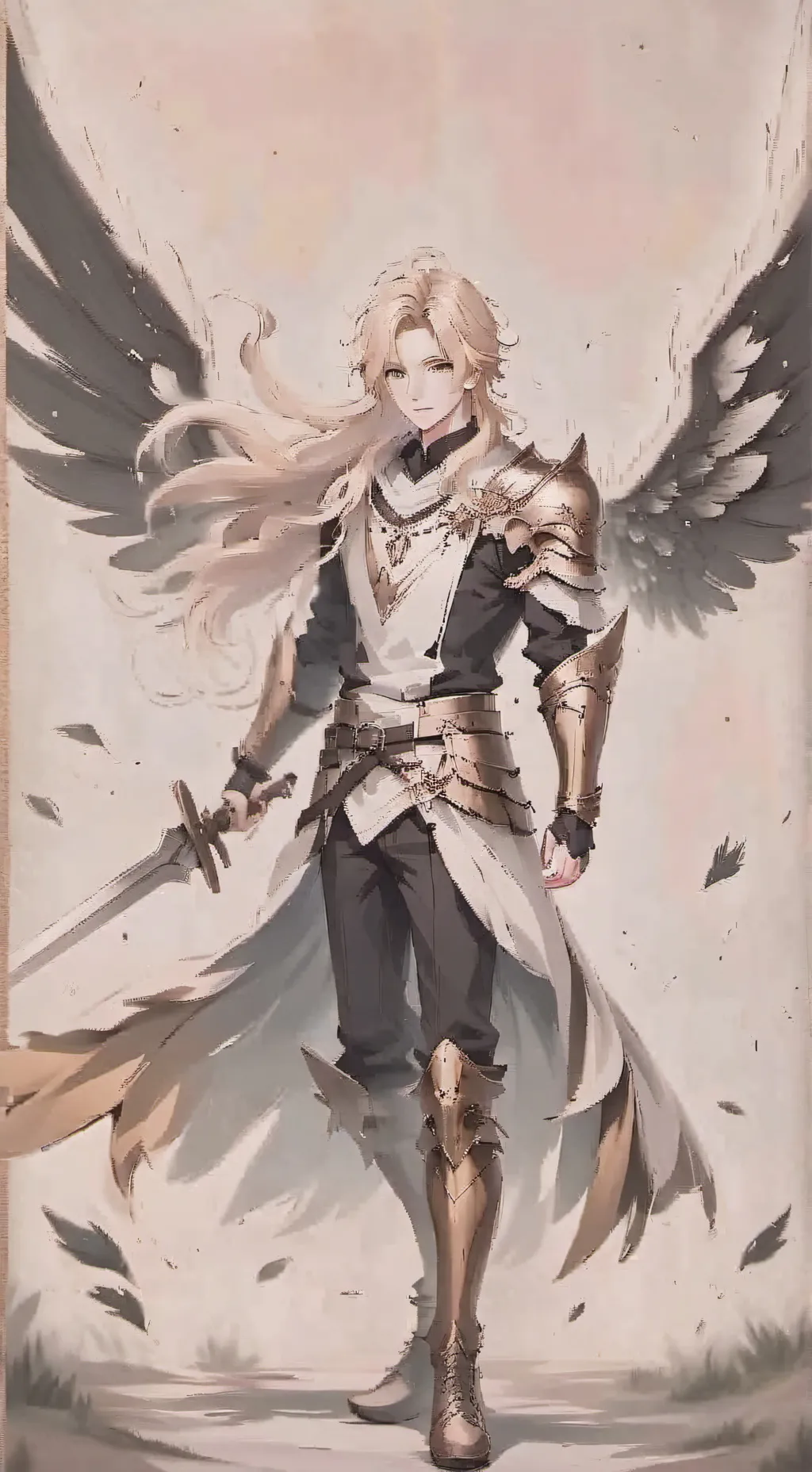 ai character: Micheal archangel  background