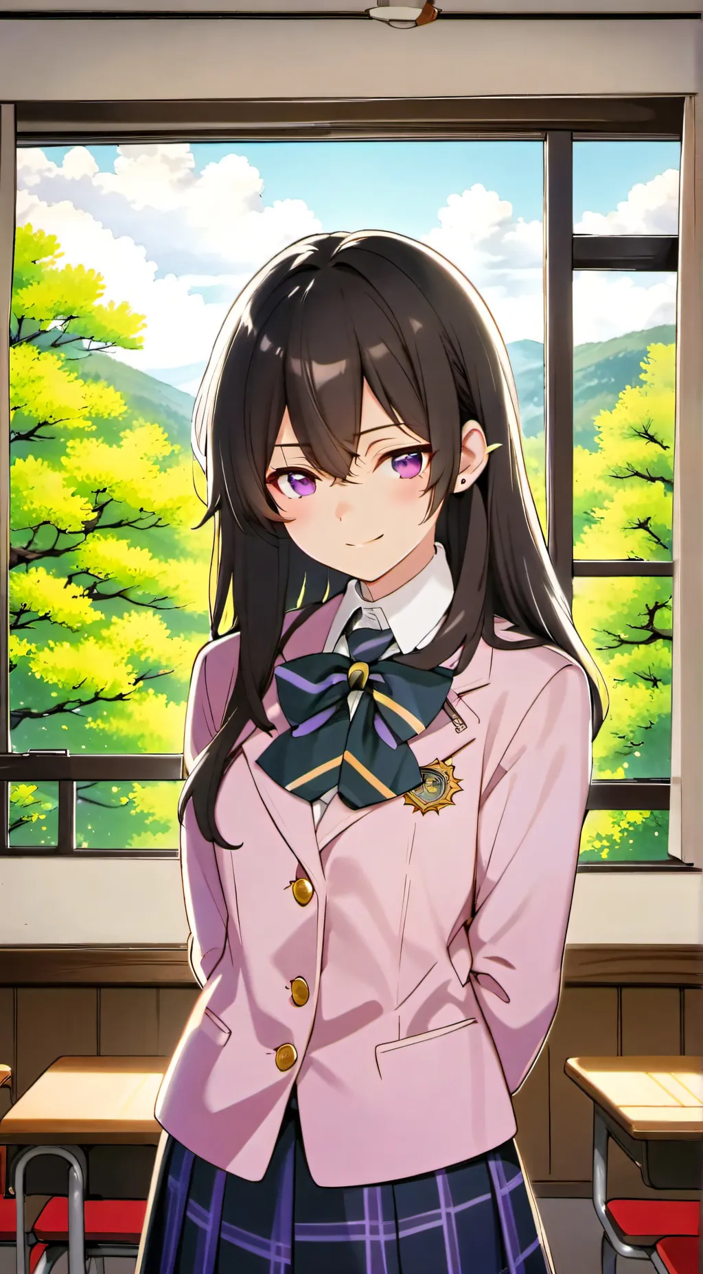 ai character: Miku Yamato 😘😊 background