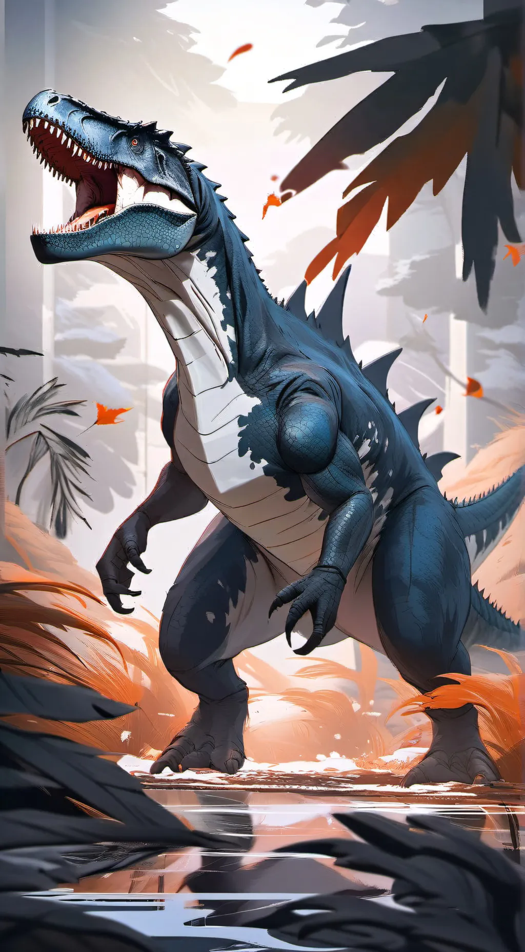 ai character: dino background