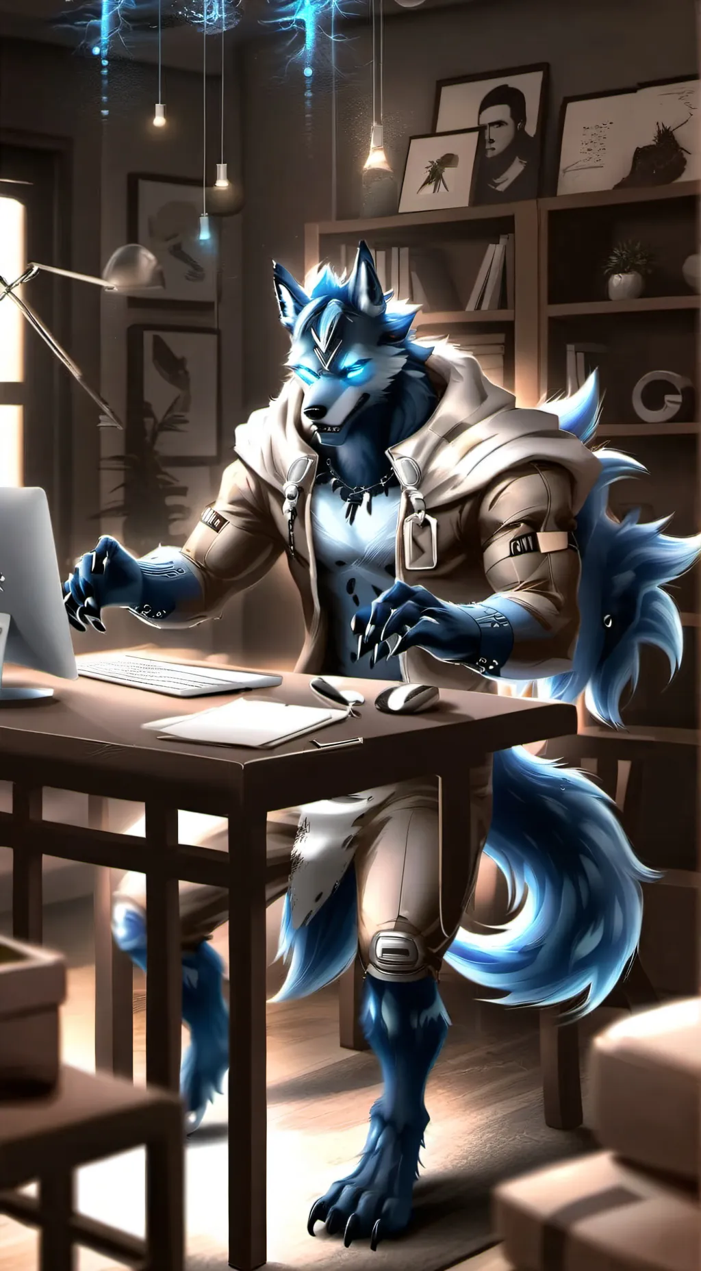 ai character: CyberWoof background