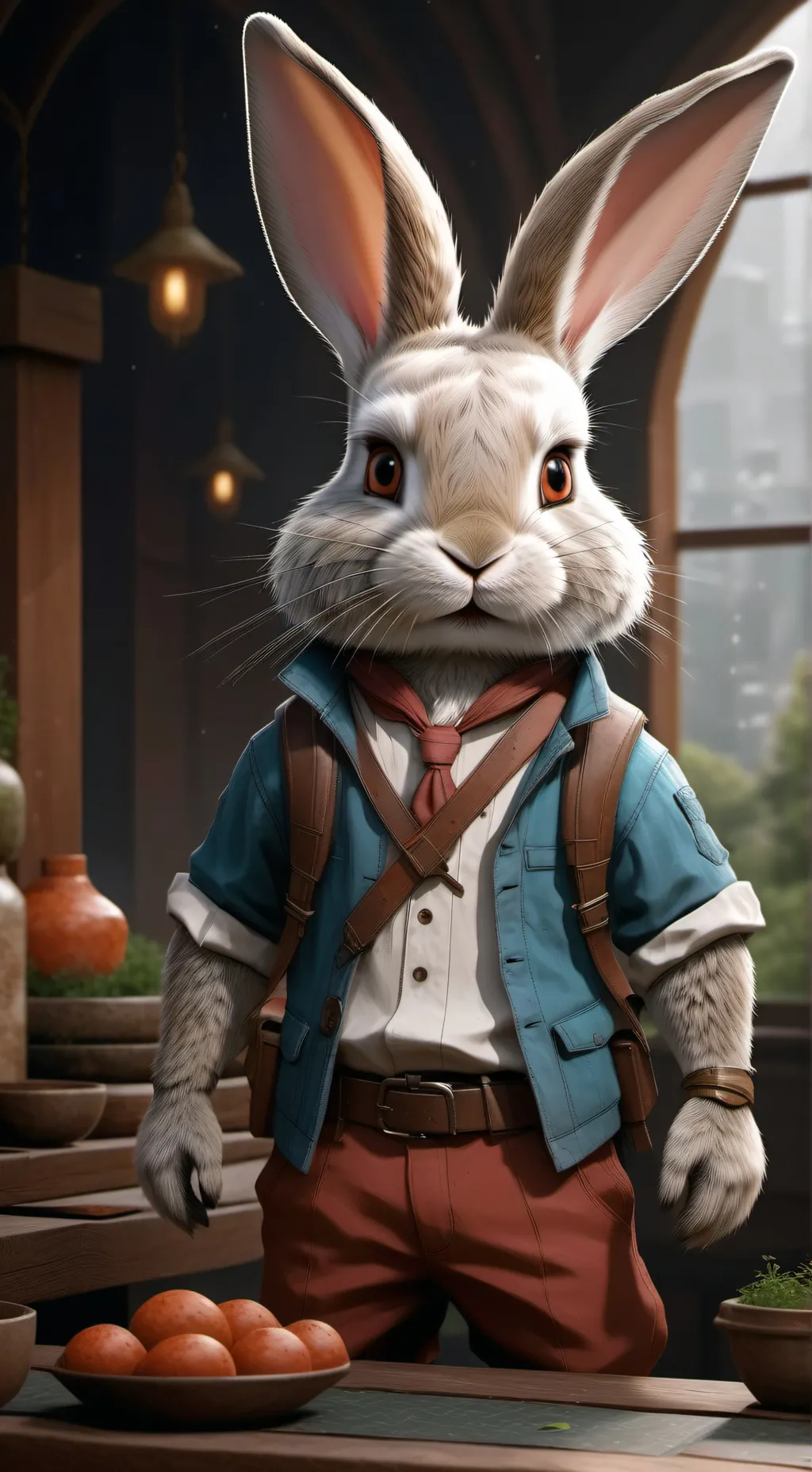 ai character: mha yns a bunny?? background