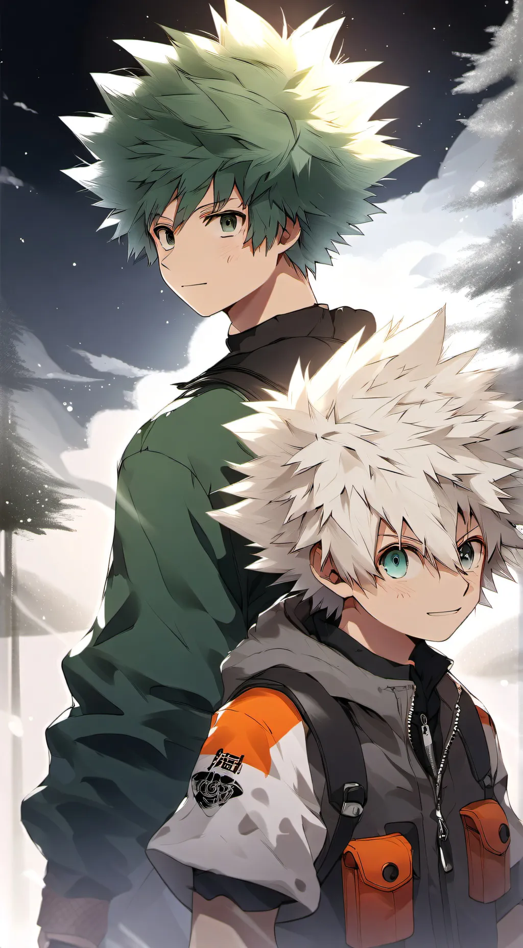 ai character: Deku×Bakugo  background