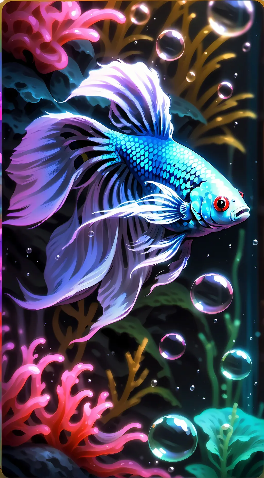 ai character: Bubble background