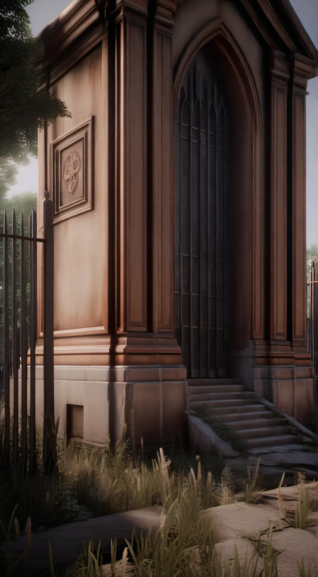 ai character: SNC graveyard background