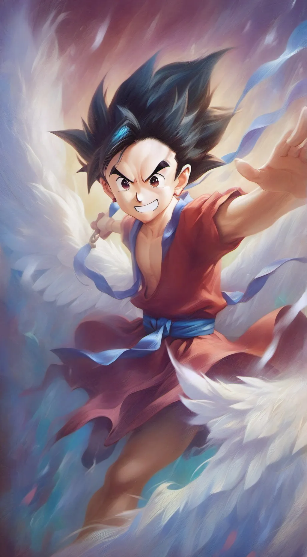 ai character: goku  background