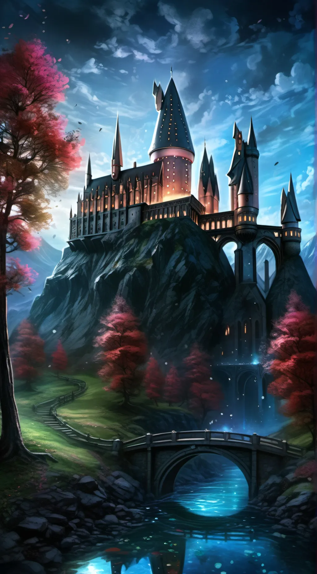 ai character: Hogwarts  background