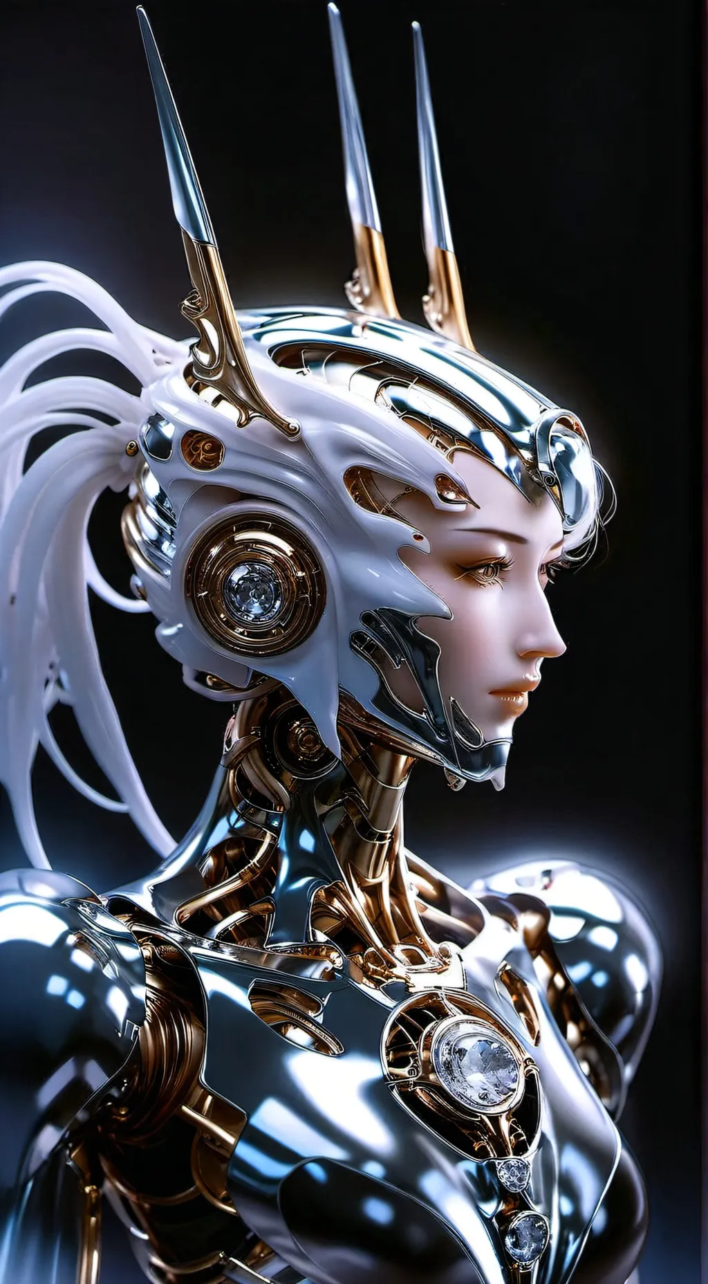 ai character: c'est un cyborgs   background