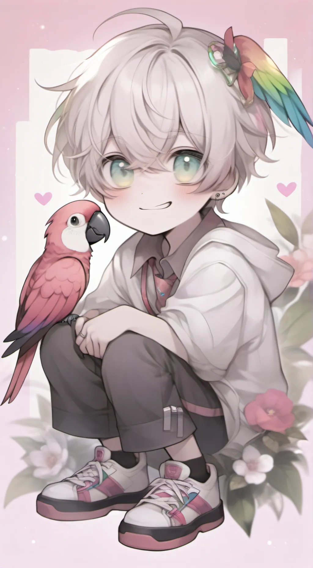 ai character: Pixel background