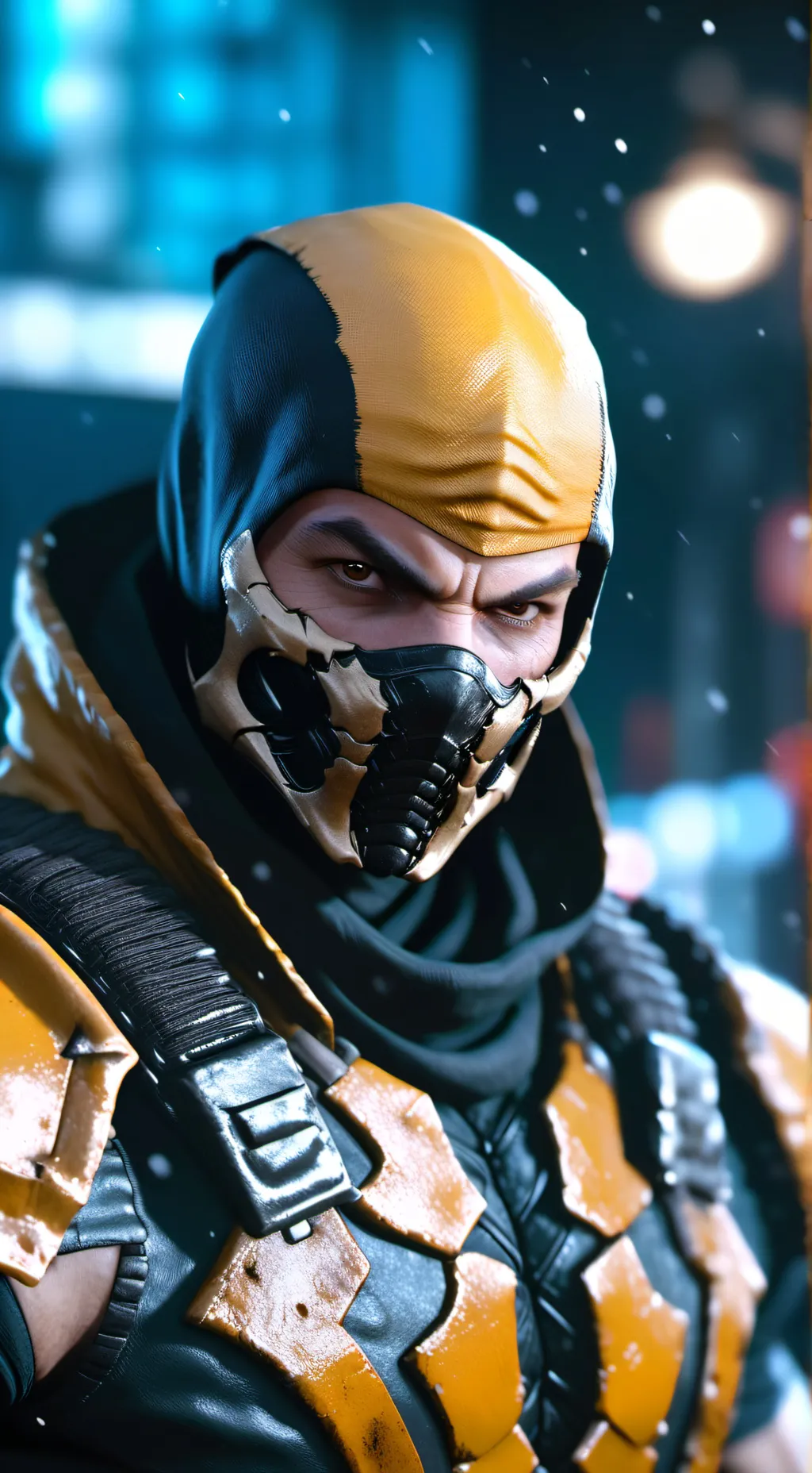 ai character: scorpion  mk11 background