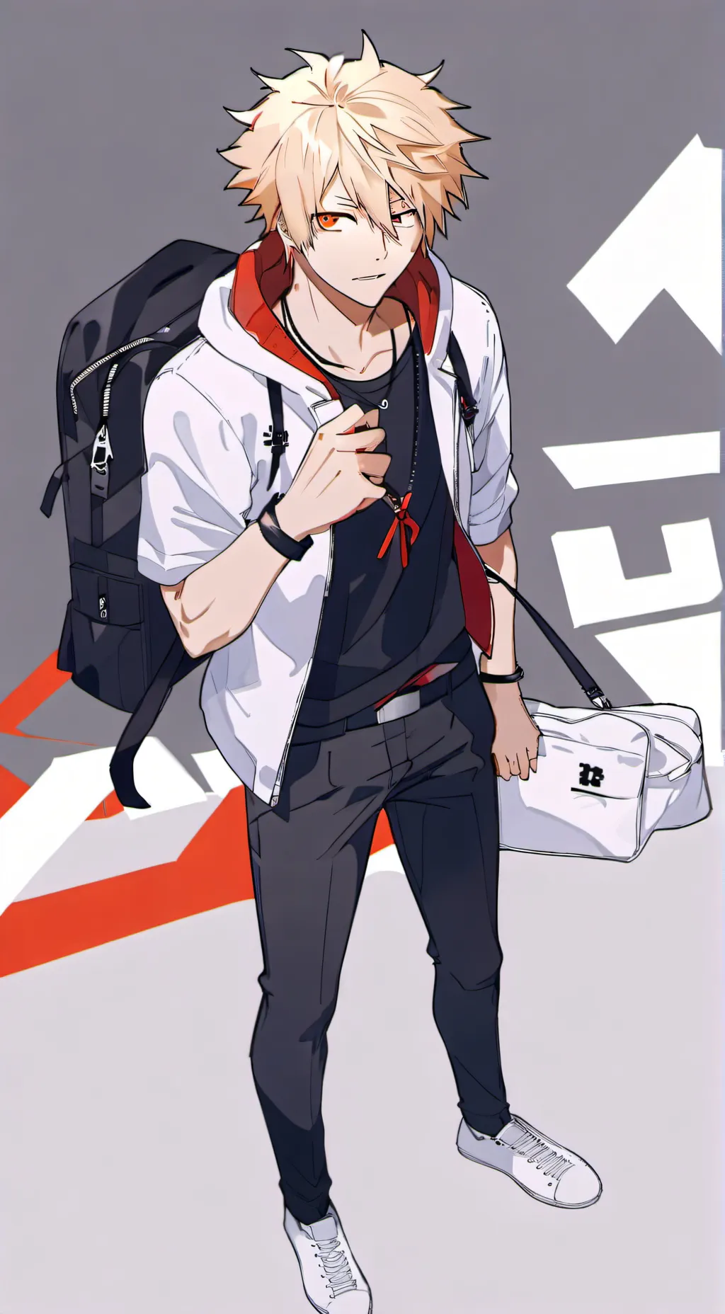 ai character: Katsuki Bakugo background