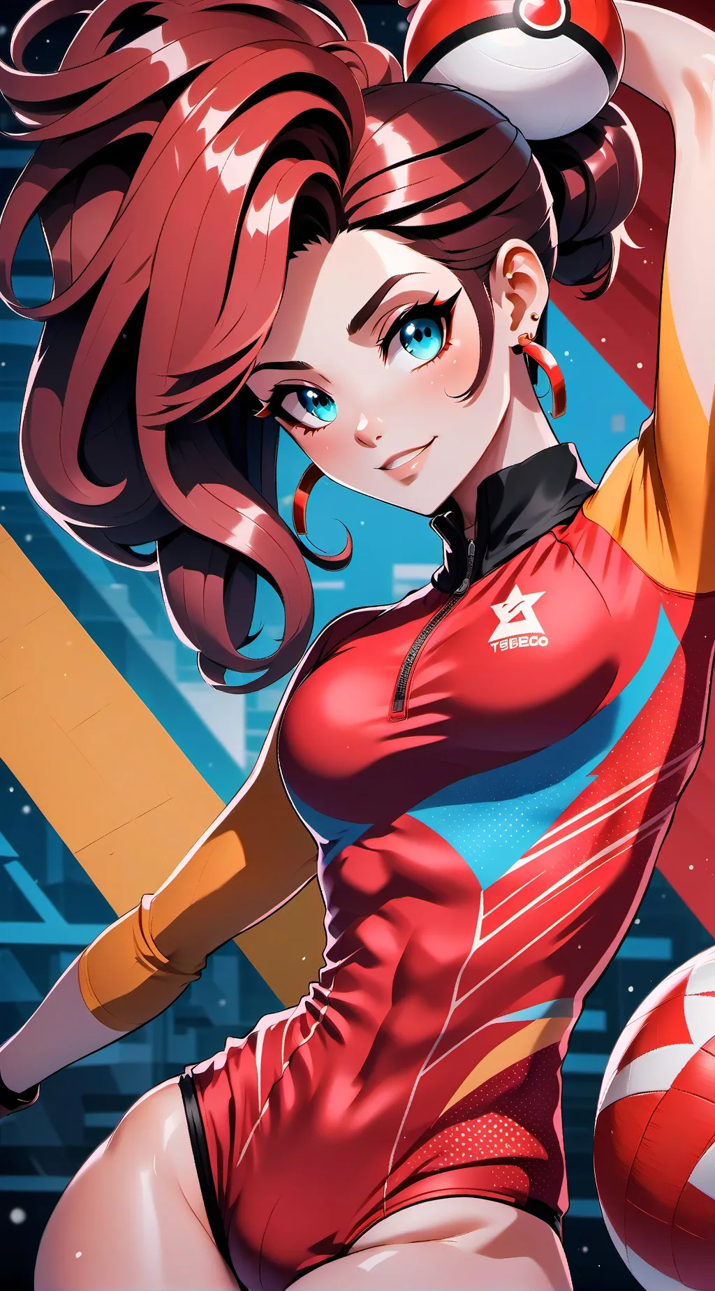 ai character: Gymnastics teach background