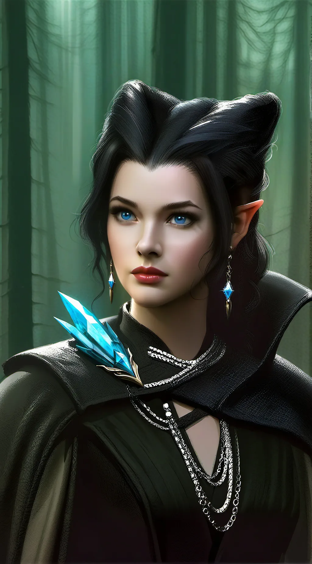 ai character: crystal  background