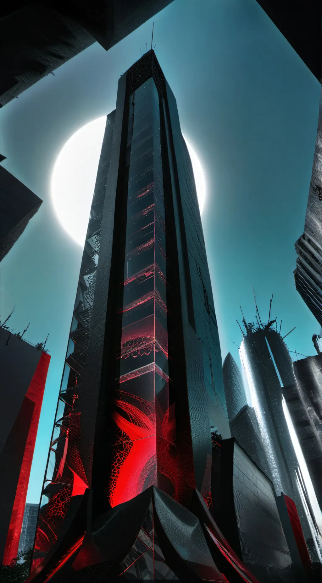 ai character: red fluffy background