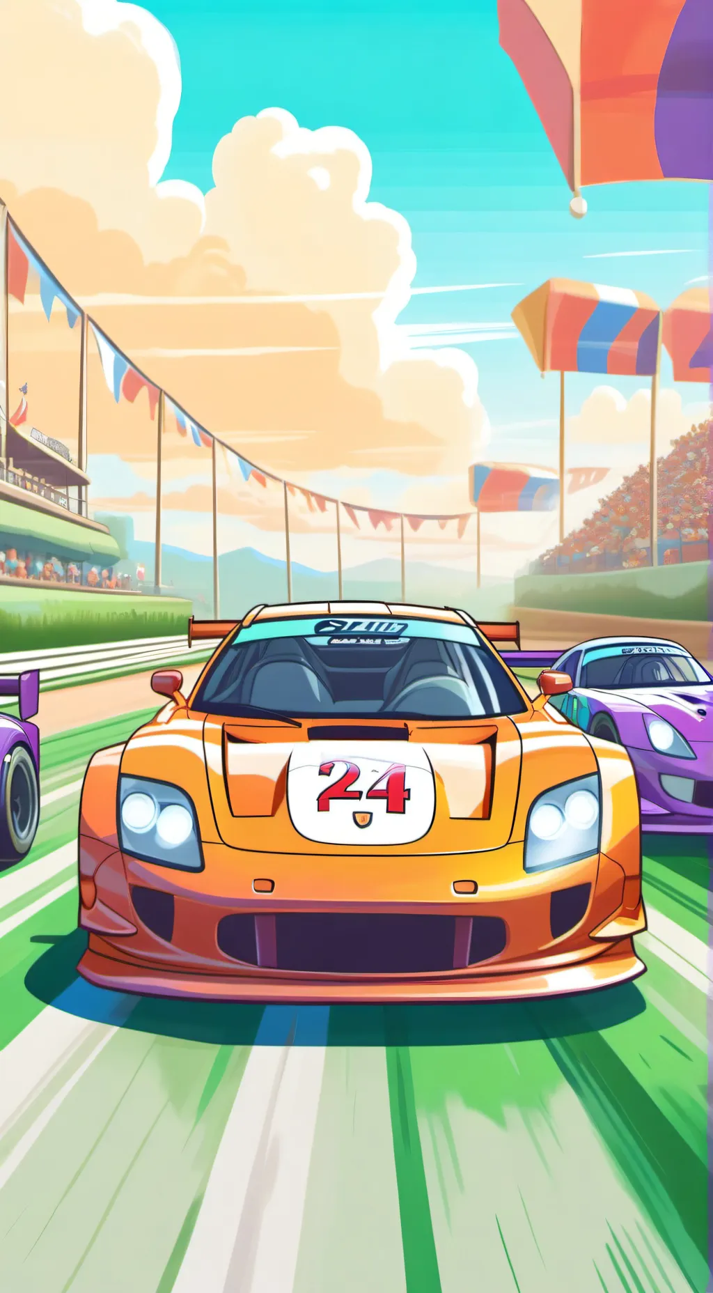 ai character: Yuko 7 Cars background