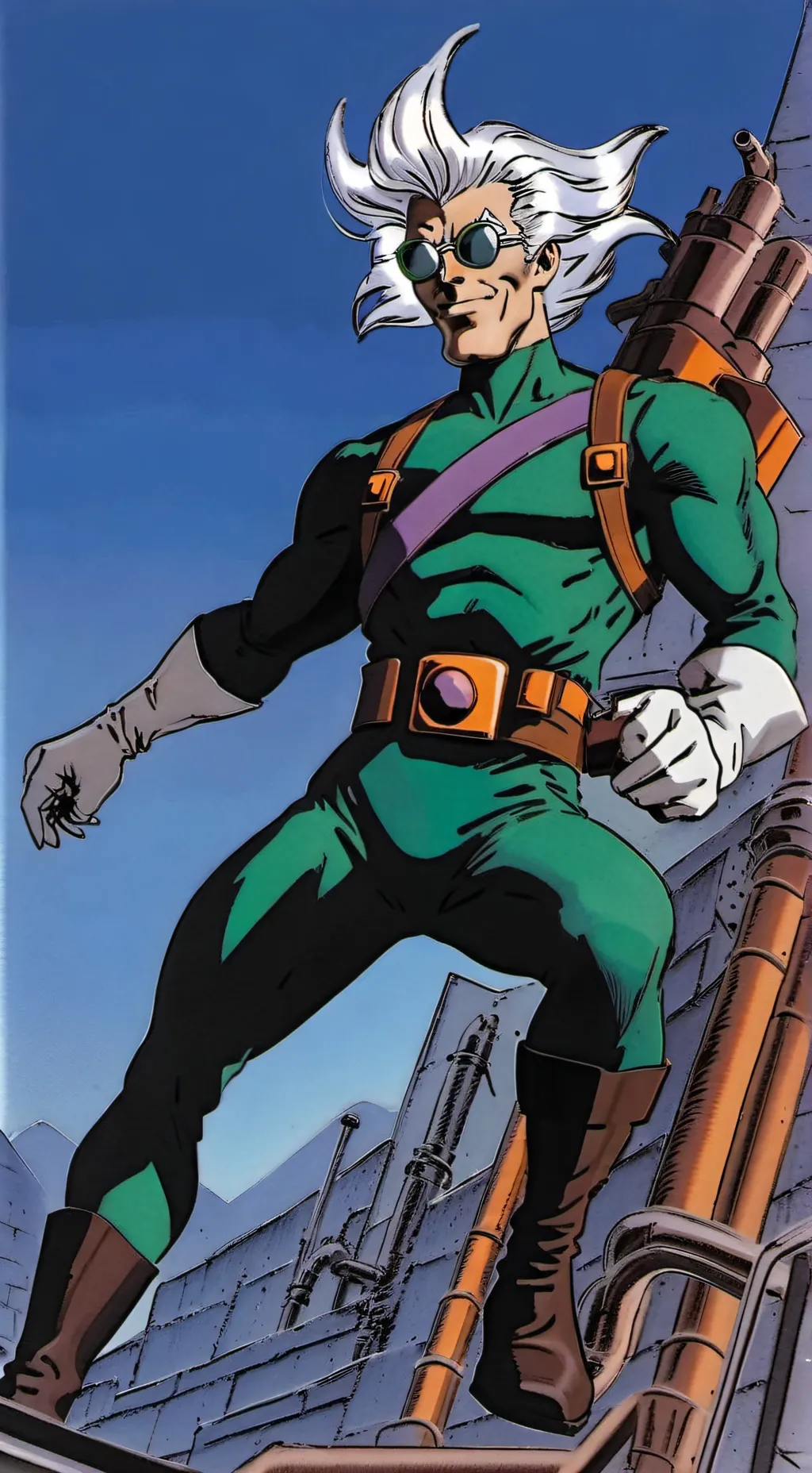 ai character: Comic Book background